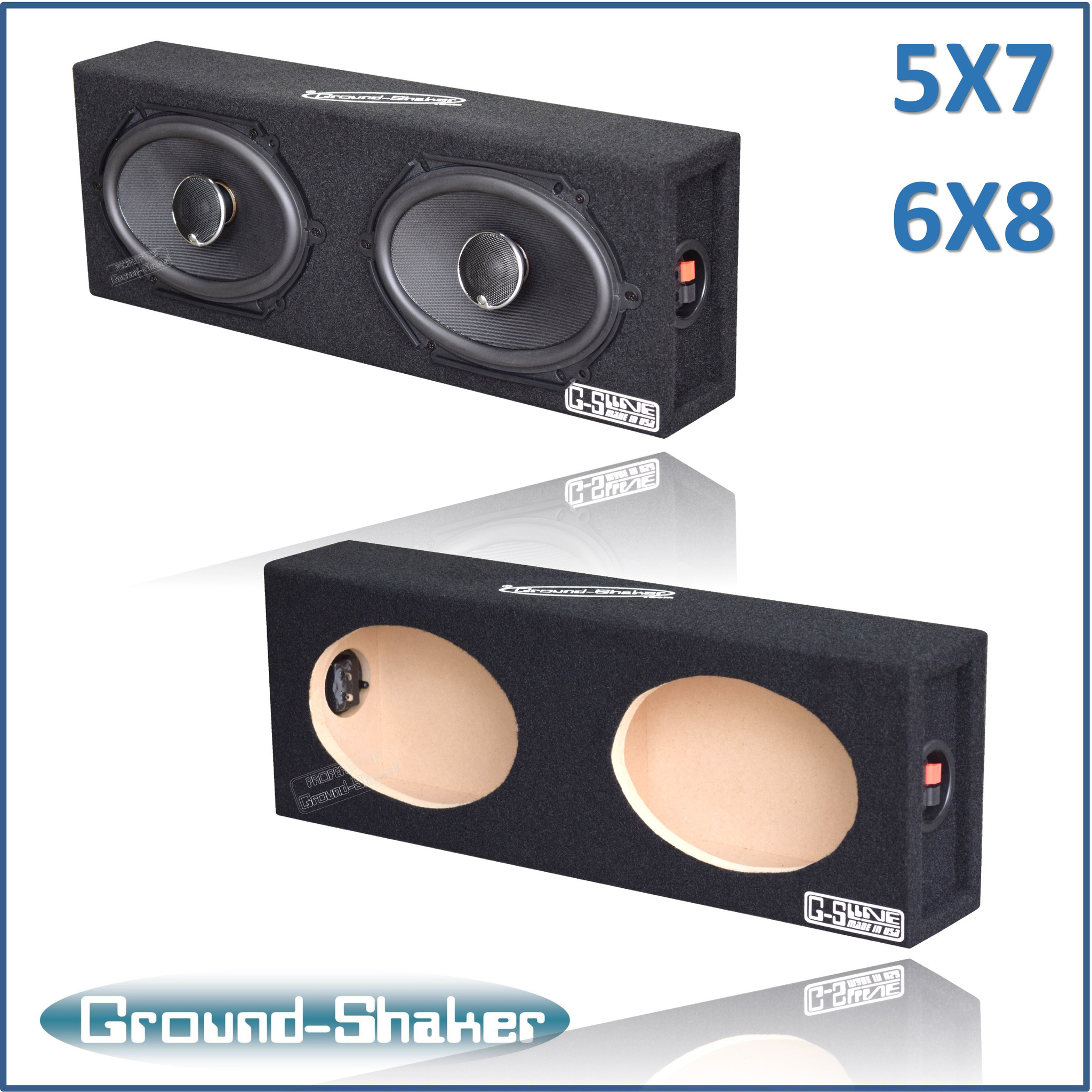 Black Dual 5x7 6x8 Speaker Box