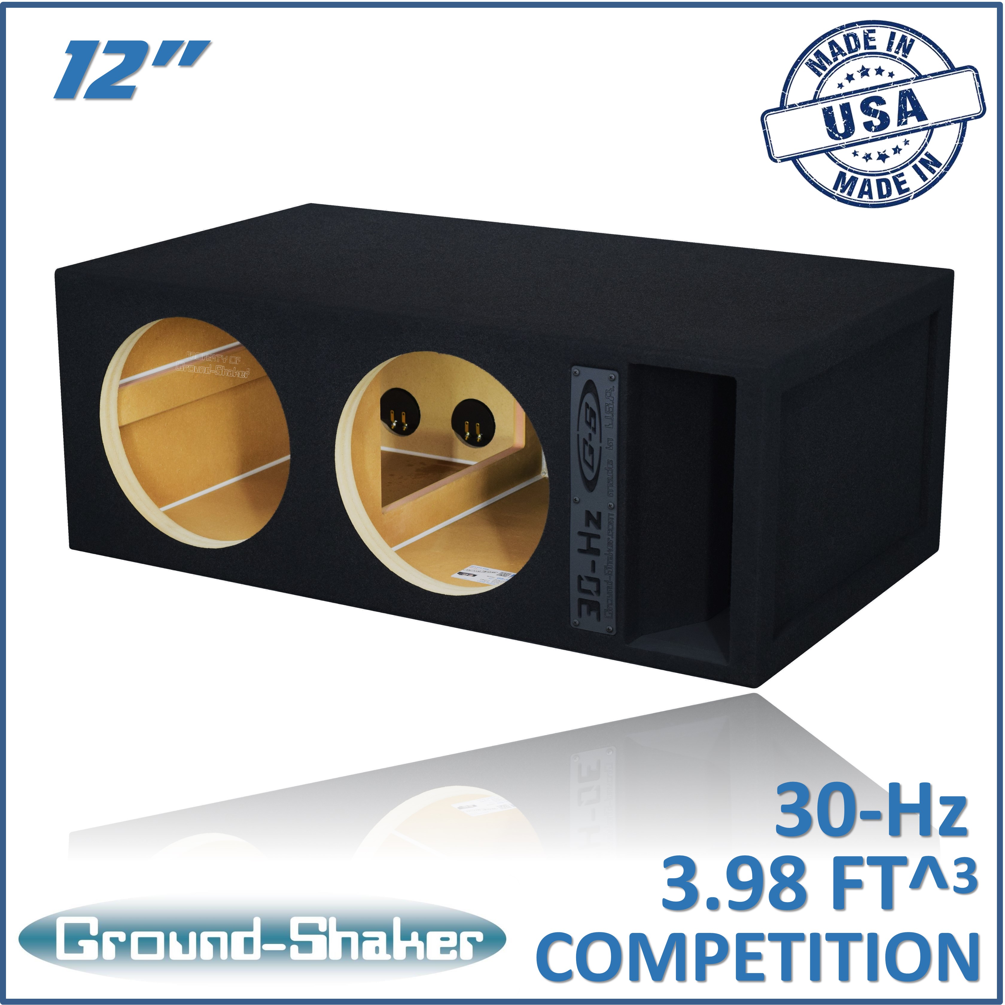 BLACK 12 30-Hz DUAL COMPETITION PORTED SUB BOX